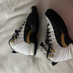 Jordan Black and White Sneakers with Gold Accents